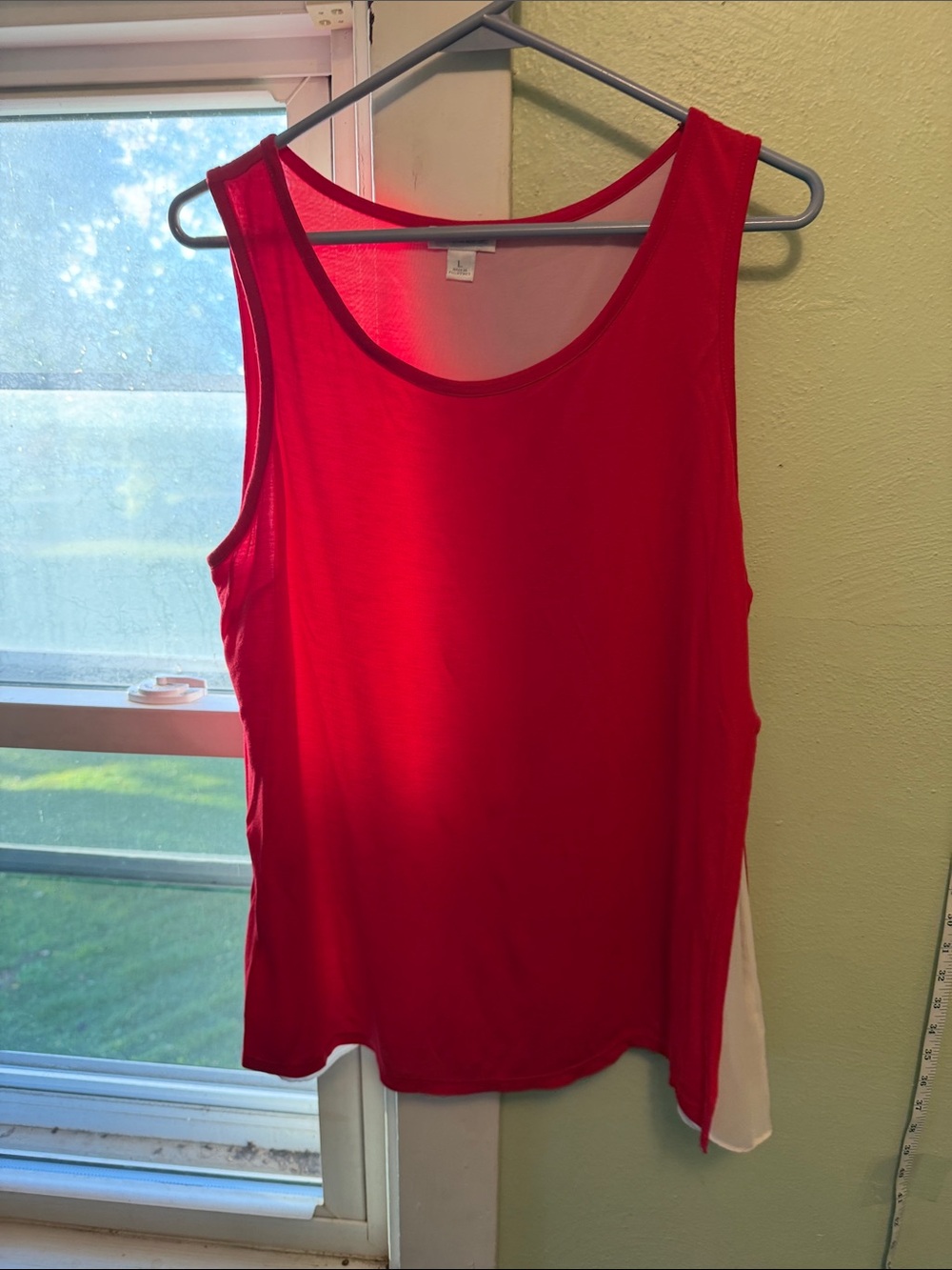 Charming Charlie Red Scoop Neck Tank Top